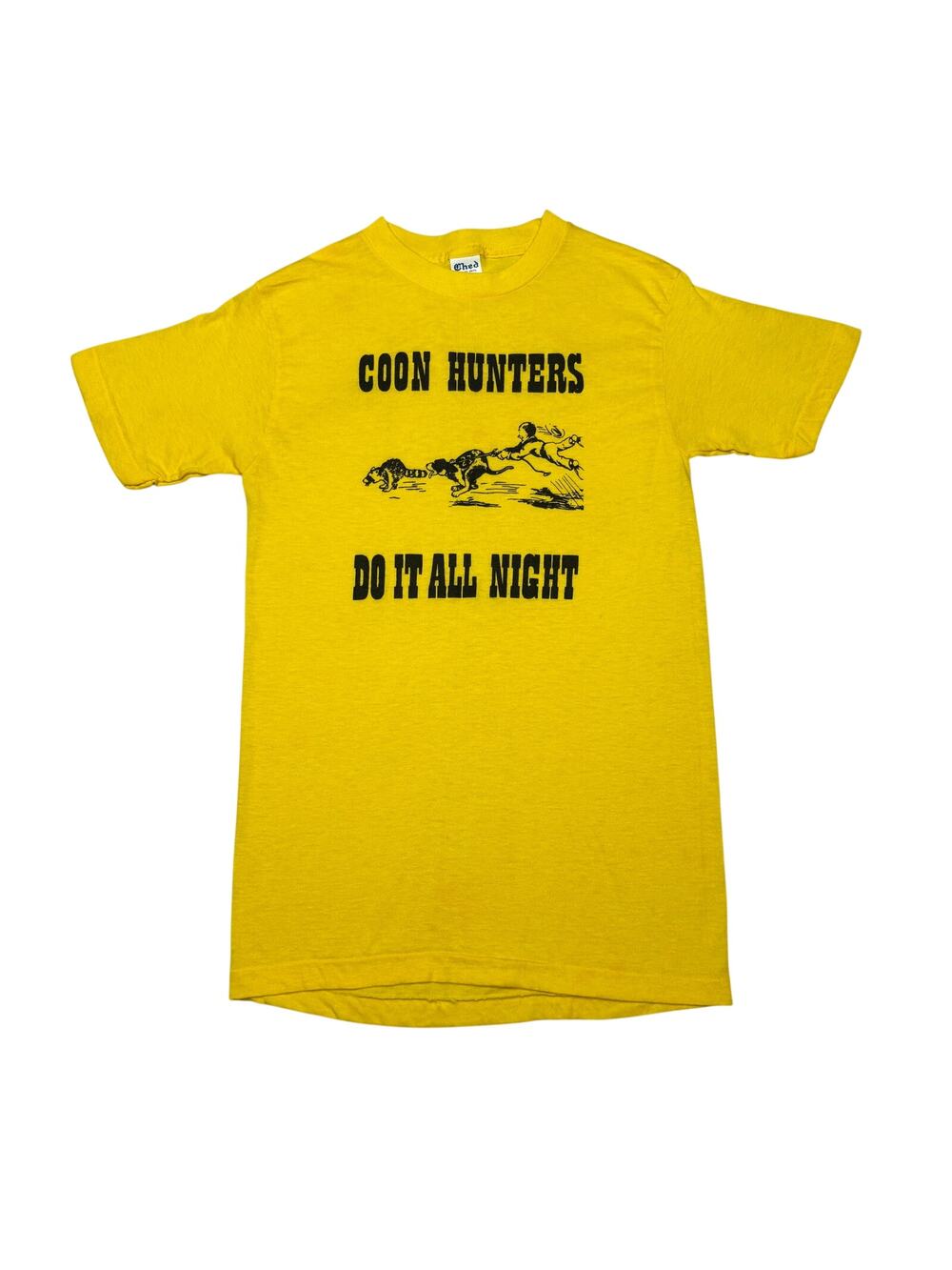 Vintage 80s Ched Coon Hunters Do It All Night T Shirt Men's Medium Single Stitch